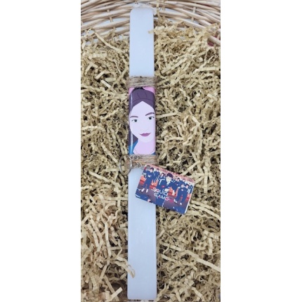 Πασχαλινή λαμπάδα Squid Game παικτης μπρελοκ