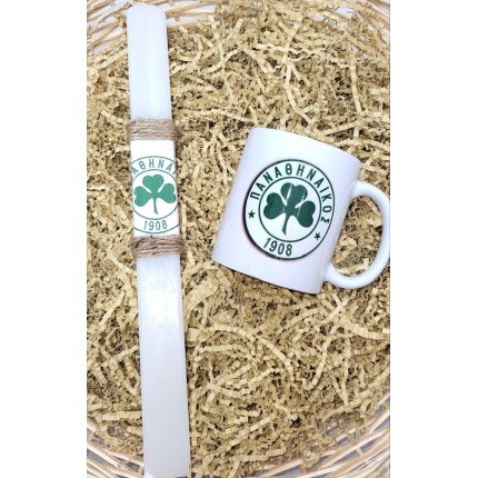 Πασχαλινή λαμπάδα ΠΑΟ με κούπα